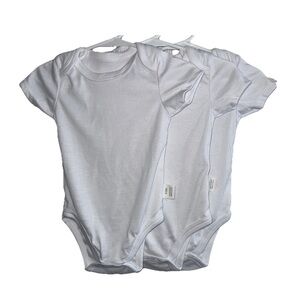 Baby One-Piece Bodysuit (3-Pack) Classic White 6-9 Months NEW